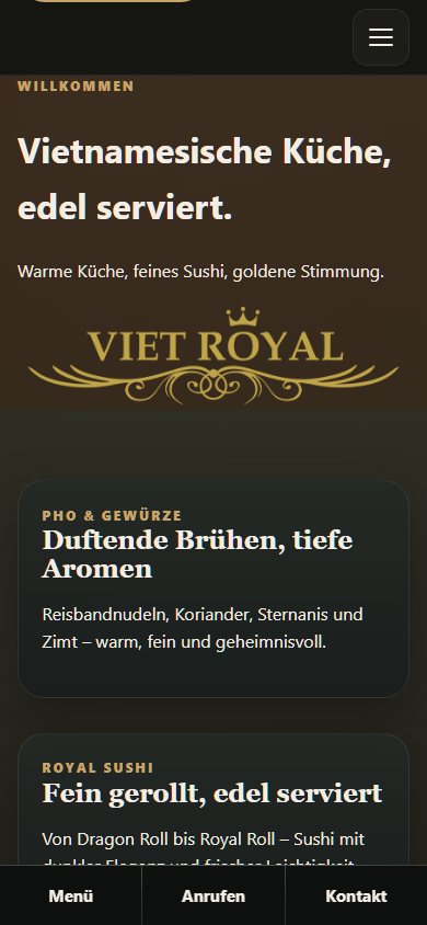 Viet Royal Restaurant auf dem Smartphone